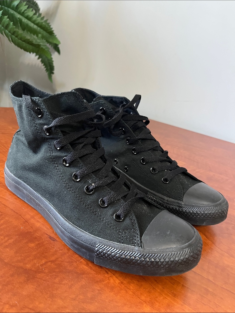Converse All Star High Top Monochrome Sneakers Black - Picture 8 of 12